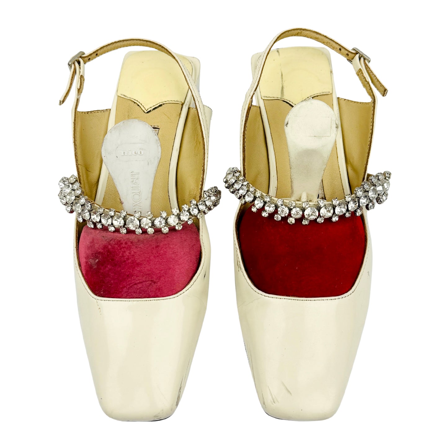 Jimmy Choo Off-White Sling Back Heels (Size 36)