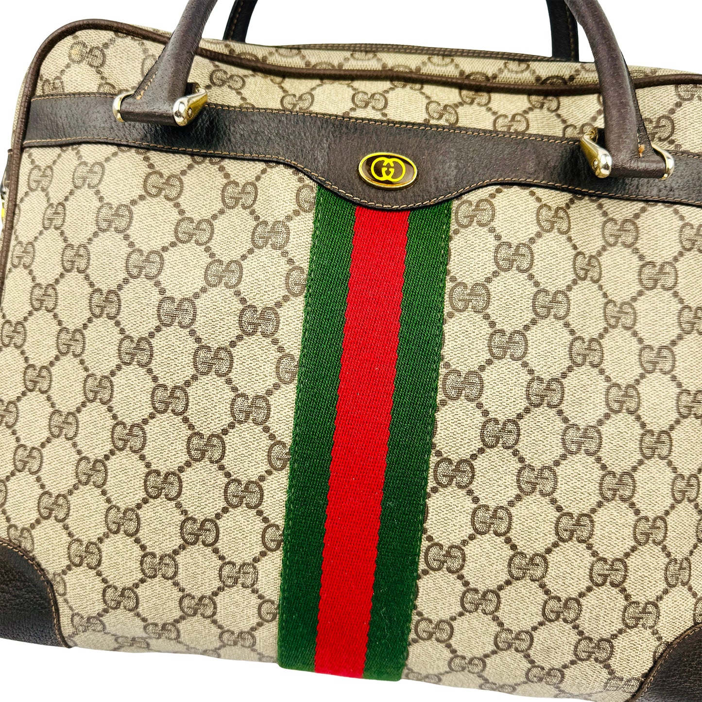 Gucci GG Supreme 'Sherry Line' Beige Canvas Bag