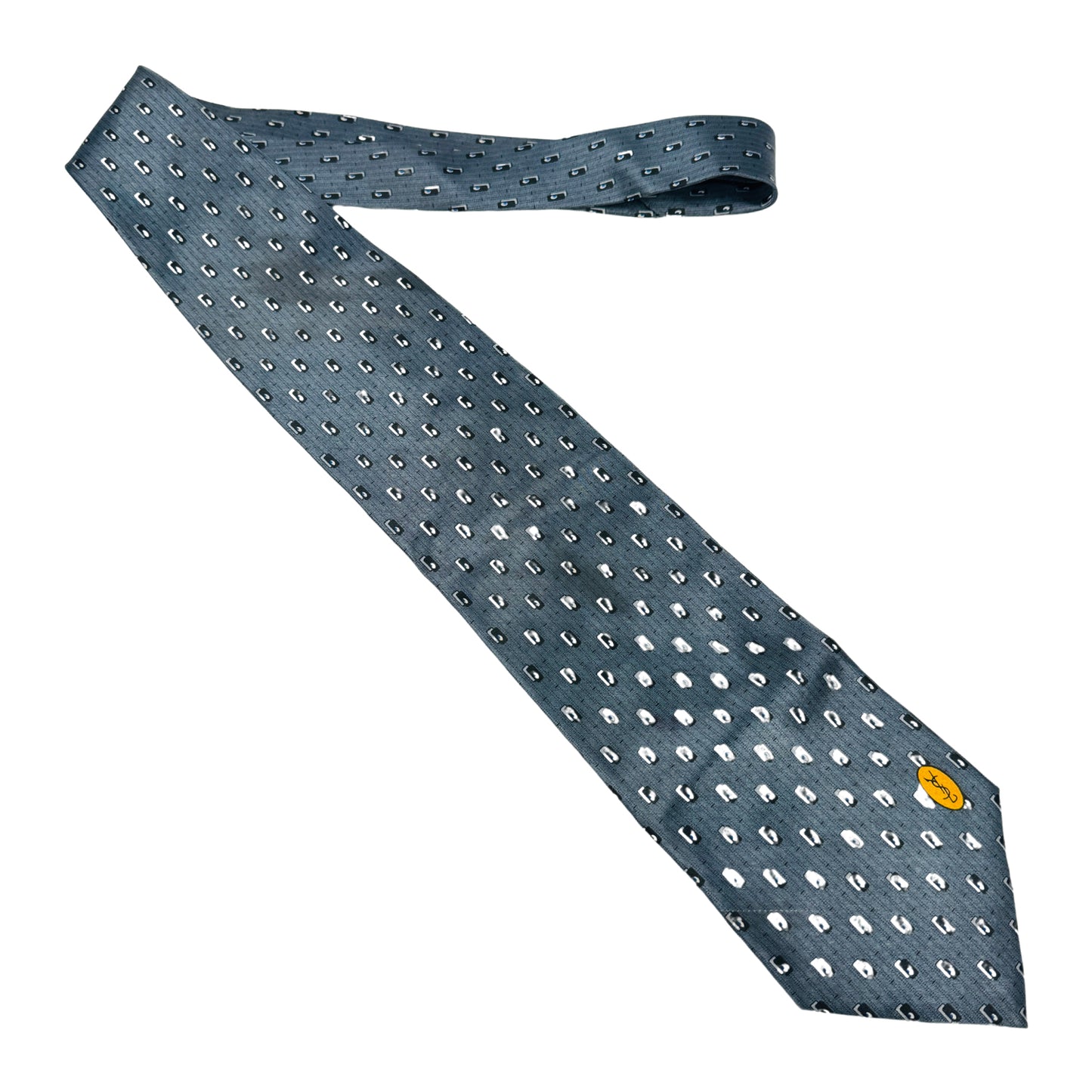 Yves Saint Laurent Steel Blue 'Accents' Tie (Size Regular)