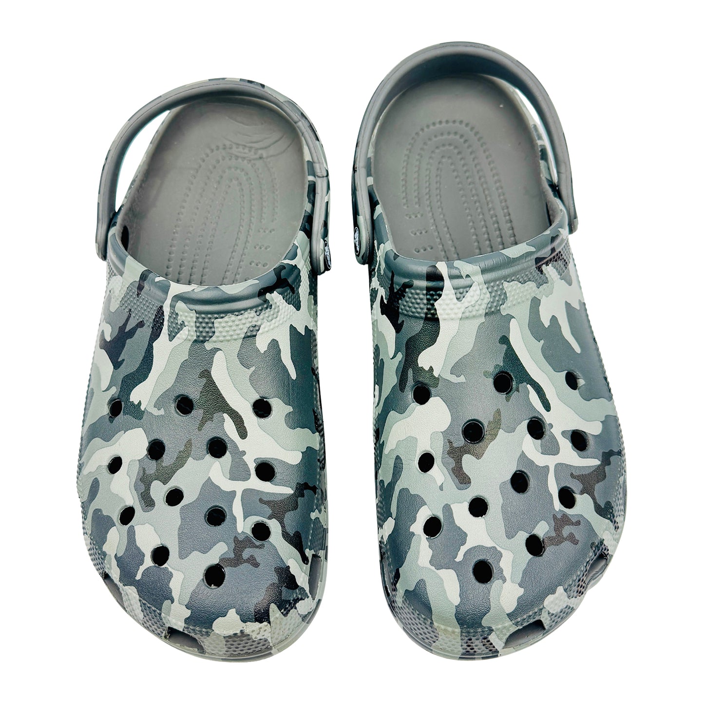 Crocs Classic Printed Camo Croslite Clogs (Size 46)