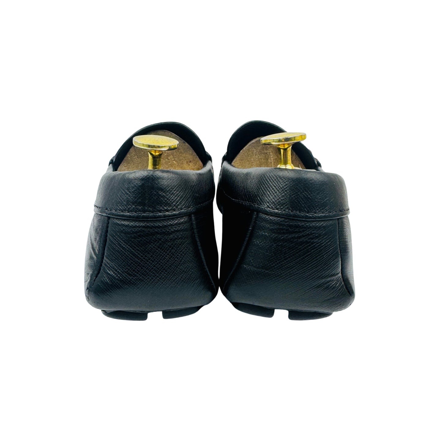 Prada Saffiano Black Leather Loafers (Size 42.5) - 2DD159