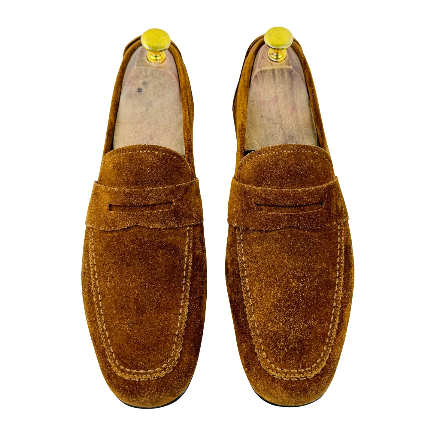 Salvatore Ferragamo Men's Brown Suede Loafers (Size 42)