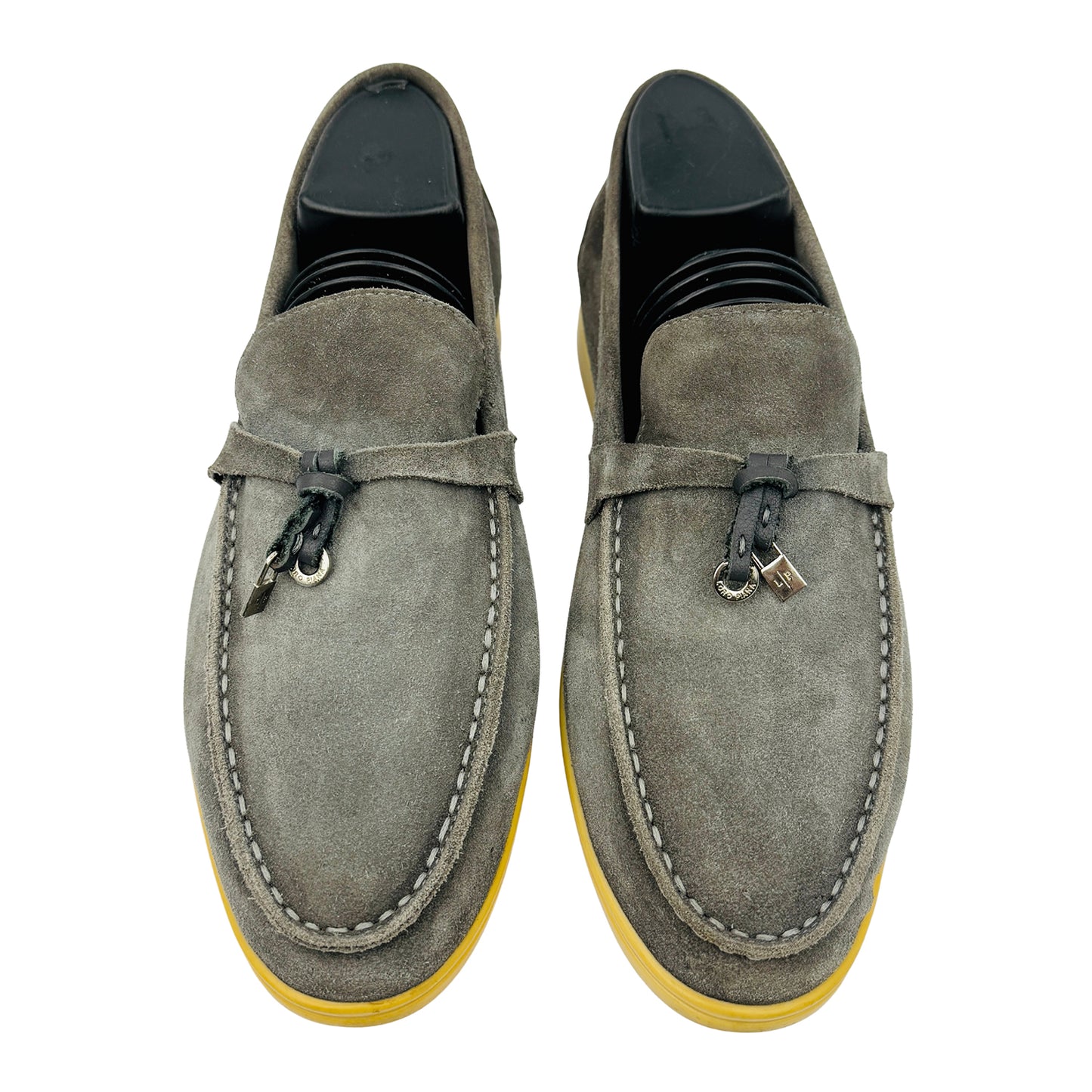 Loro Piana Summer Walk Grey Loafers (Size 41/41.5) - 43182