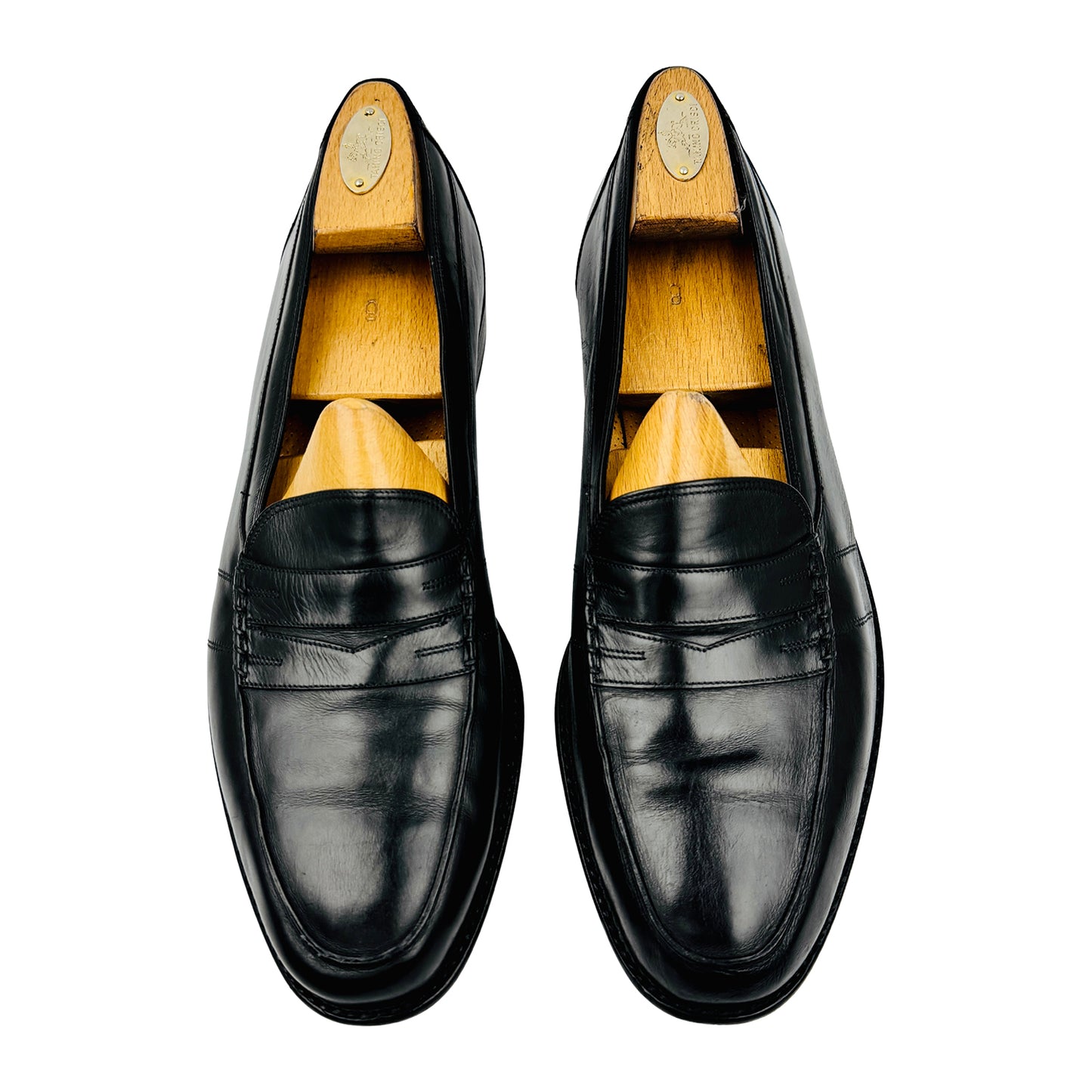 Bally Men's Black Leather Penny Loafers (Size 44/44.5)