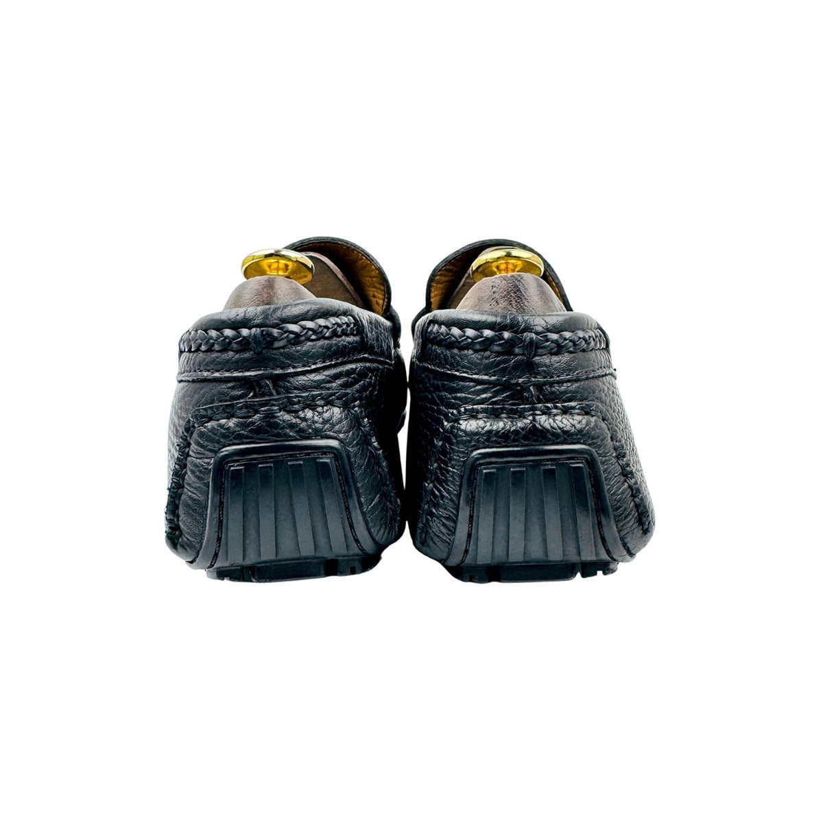 Massimo Dutti Black Leather Driving Loafers (Size 42/42.5)