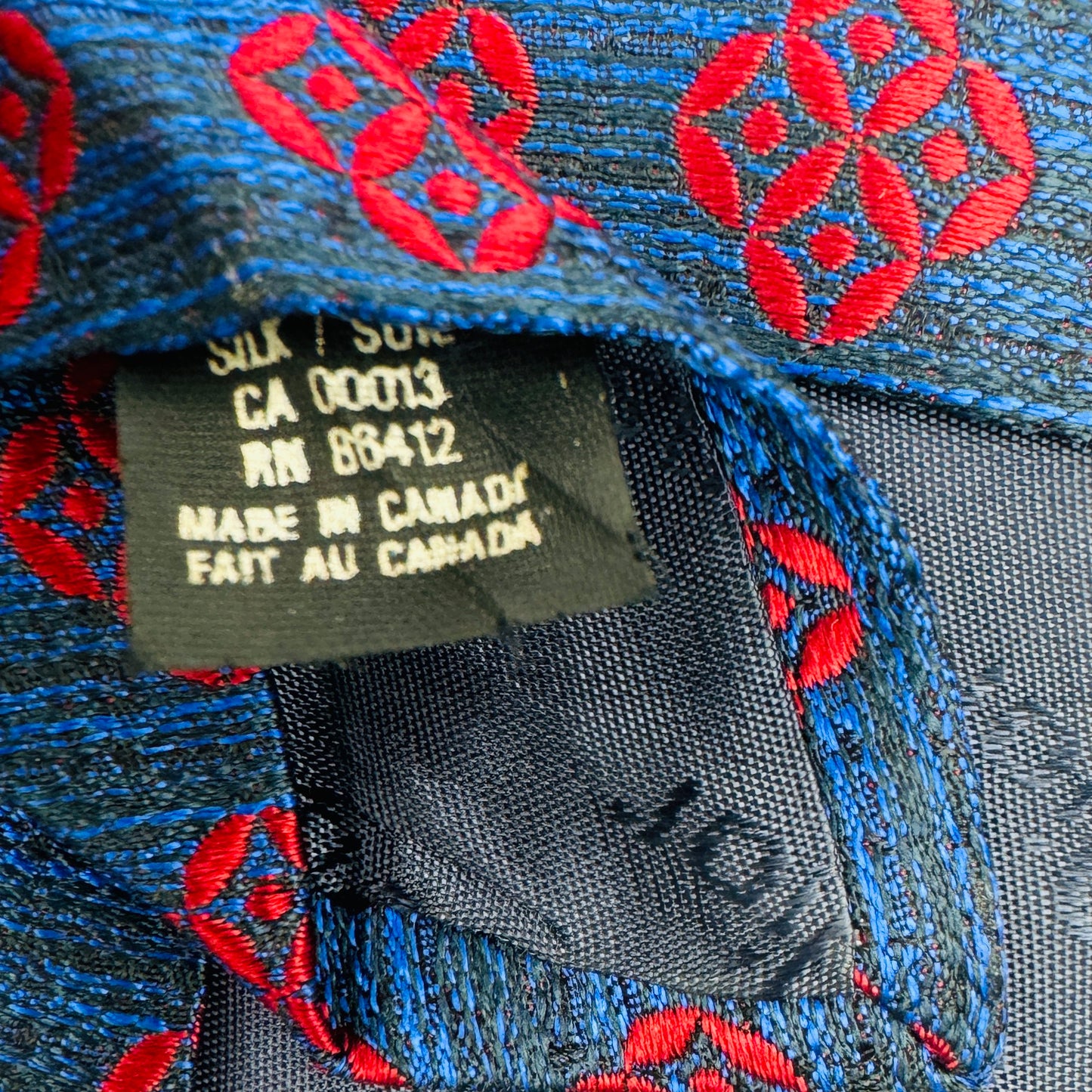 Christian Dior Navy 'Geometric Pattern' Tie (Size Regular)