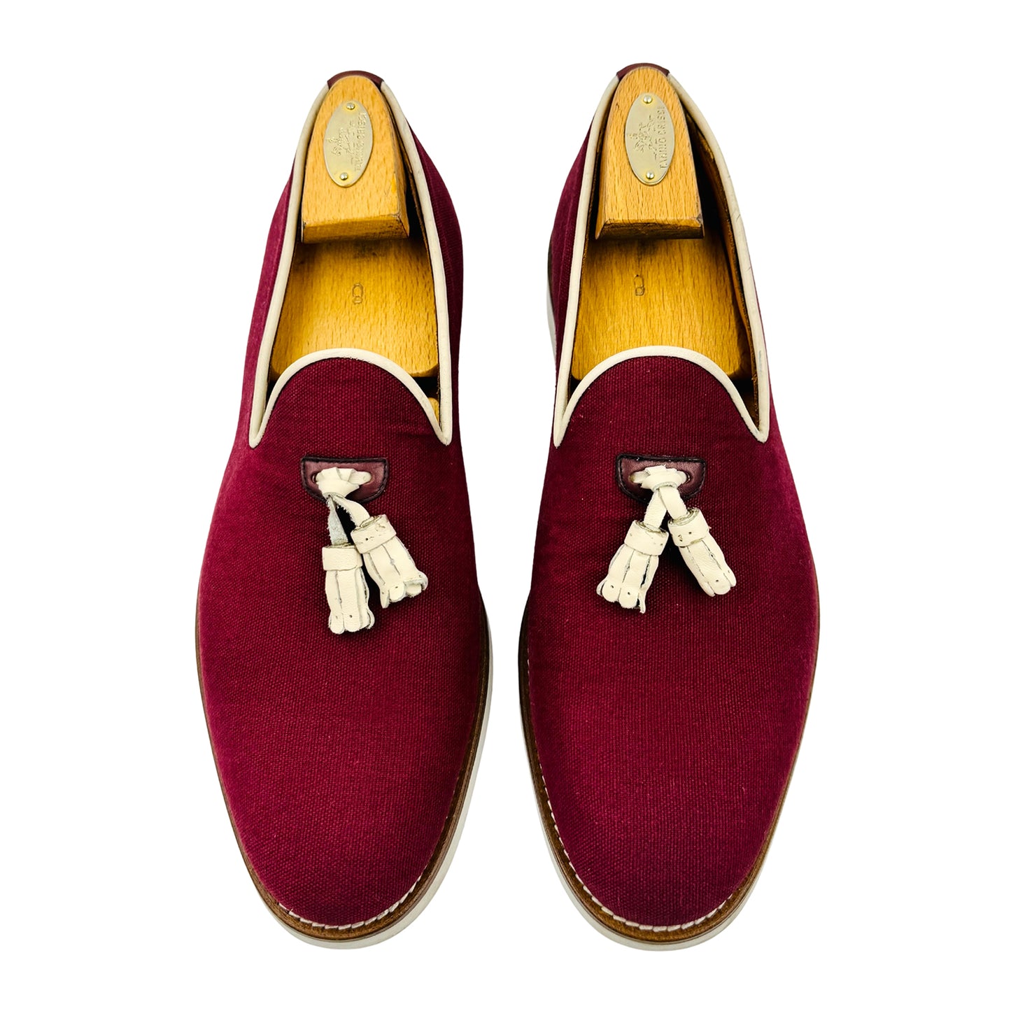 Daniel's 'Burgundy White' Tassel Loafers (Size 42/42.5)