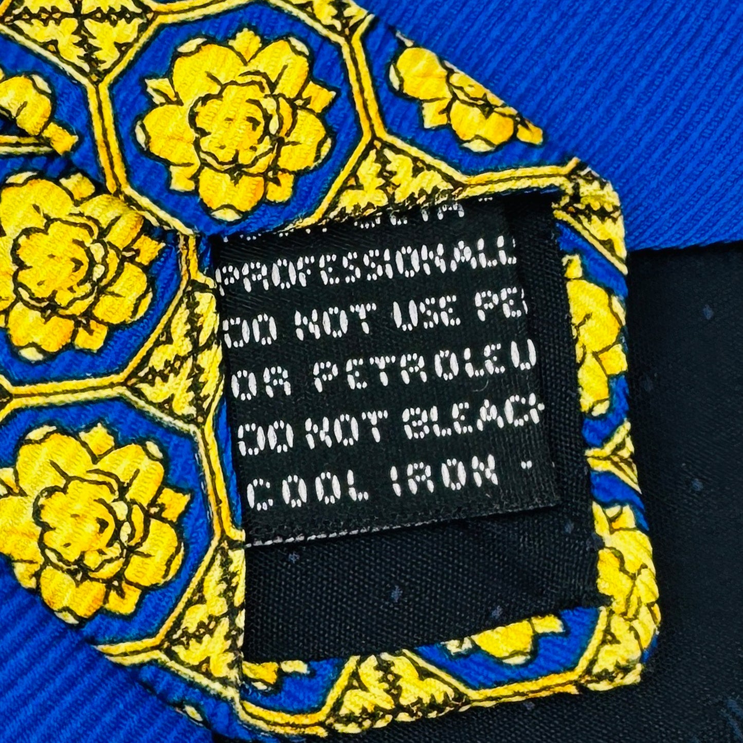 Versace Royal Blue 'Medusa Motif' Tie (Size Regular)