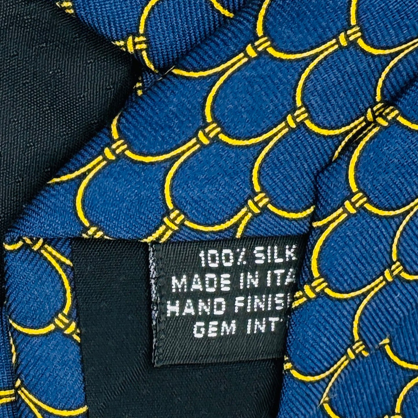 Paolo Gucci Royal Blue 'Fish Scale Pattern' Tie (Size Regular)