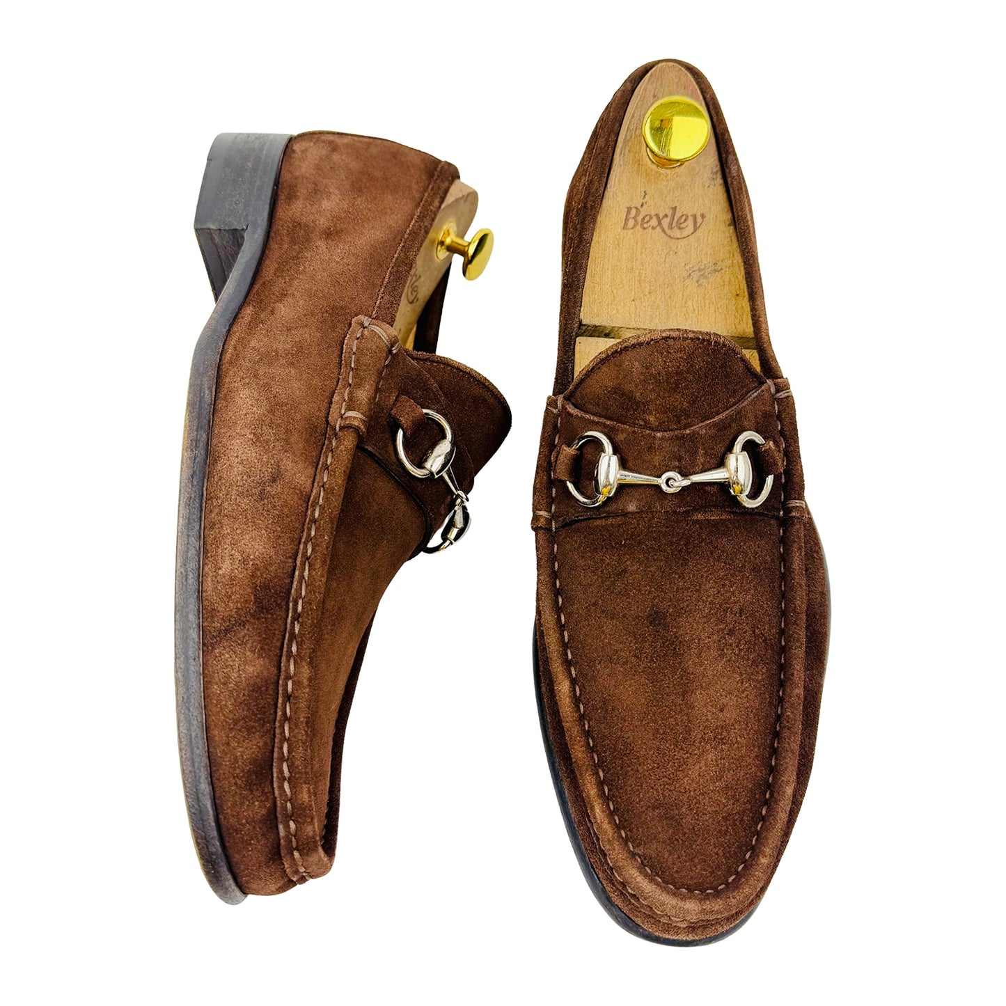 Gucci Men's Brown Suede Loafers (Size 42.5/43)