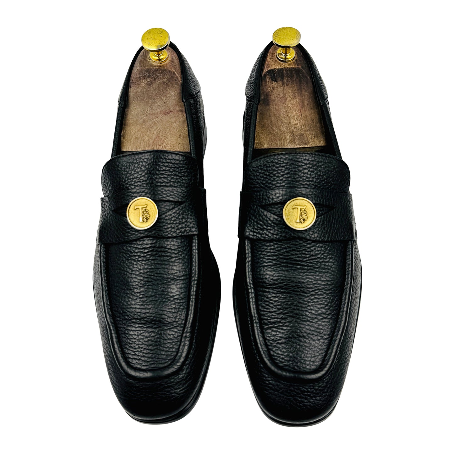 Tod's Men's Black Grain Leather Penny Loafers (Size 42/42.5)