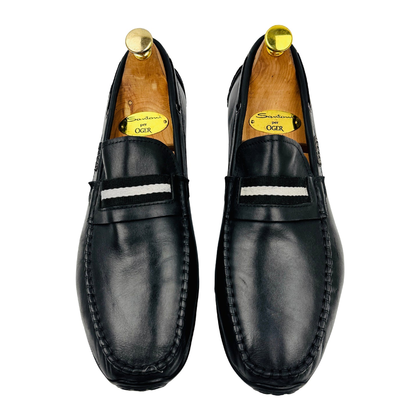 Bally Pearce Black Leather Driving Loafers (Size 43)