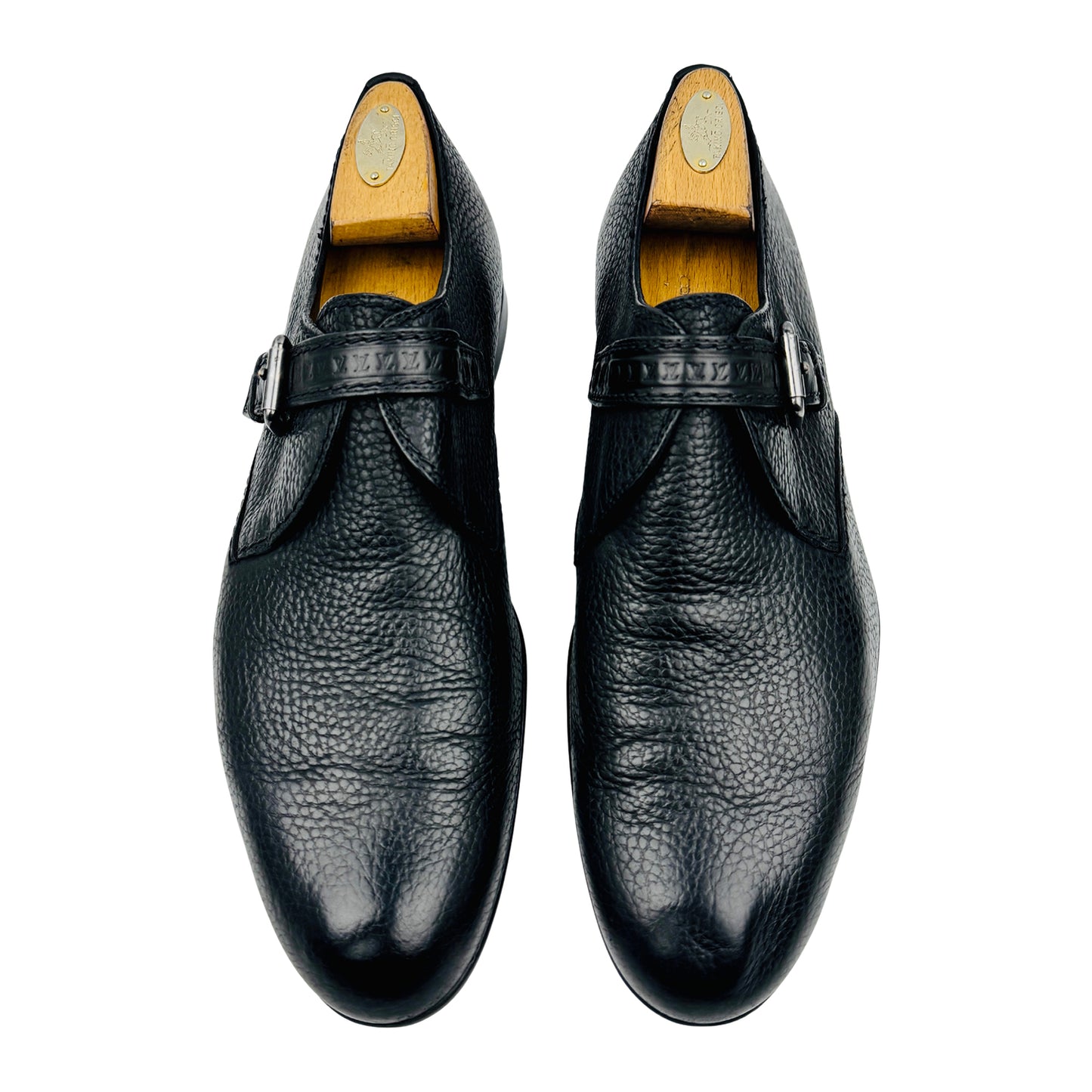 Louis Vuitton Textured Leather Single Monk Strap Shoes (Size 43.5)