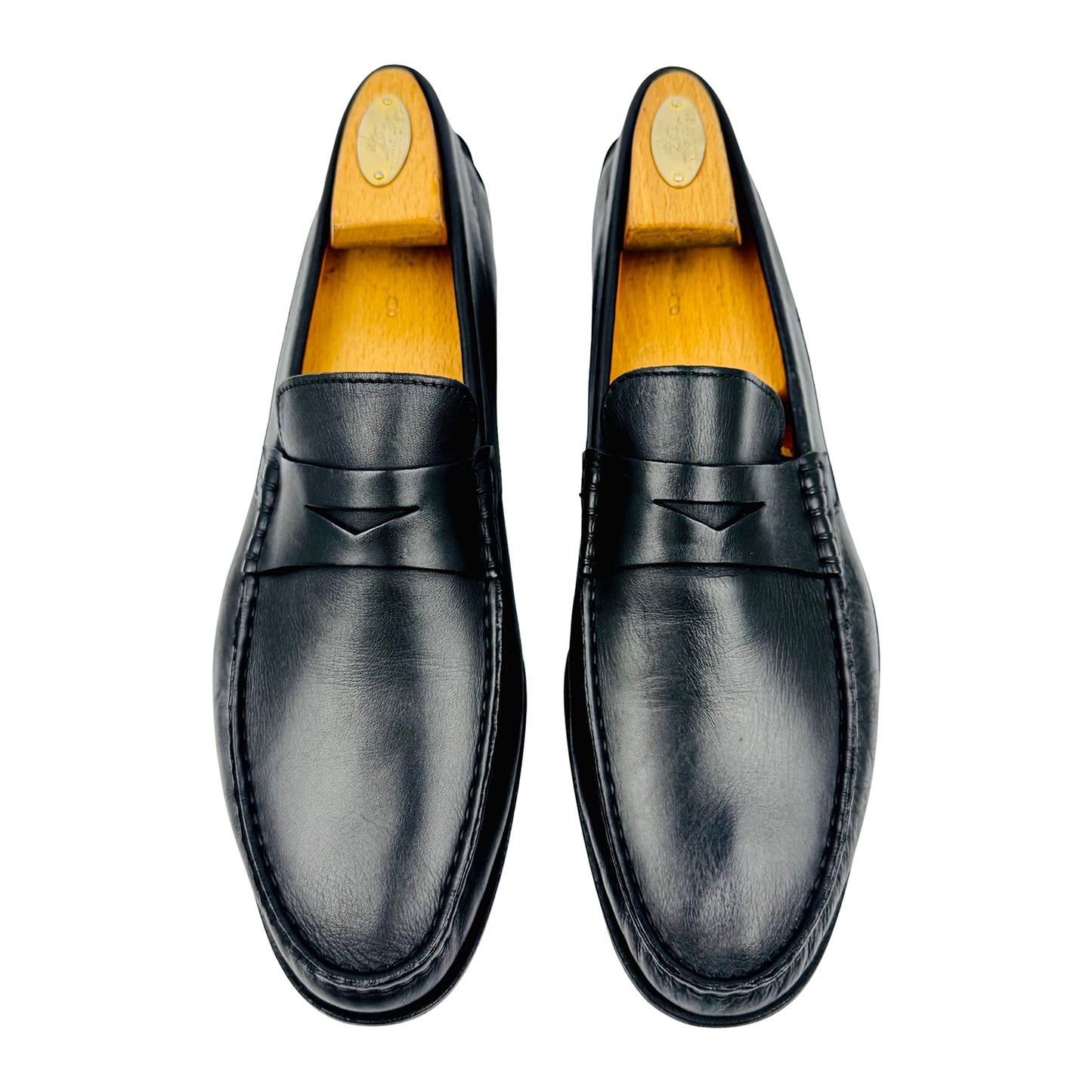 Santoni Fergus Genuine Calfskin Leather Loafers (Size 43/43.5)