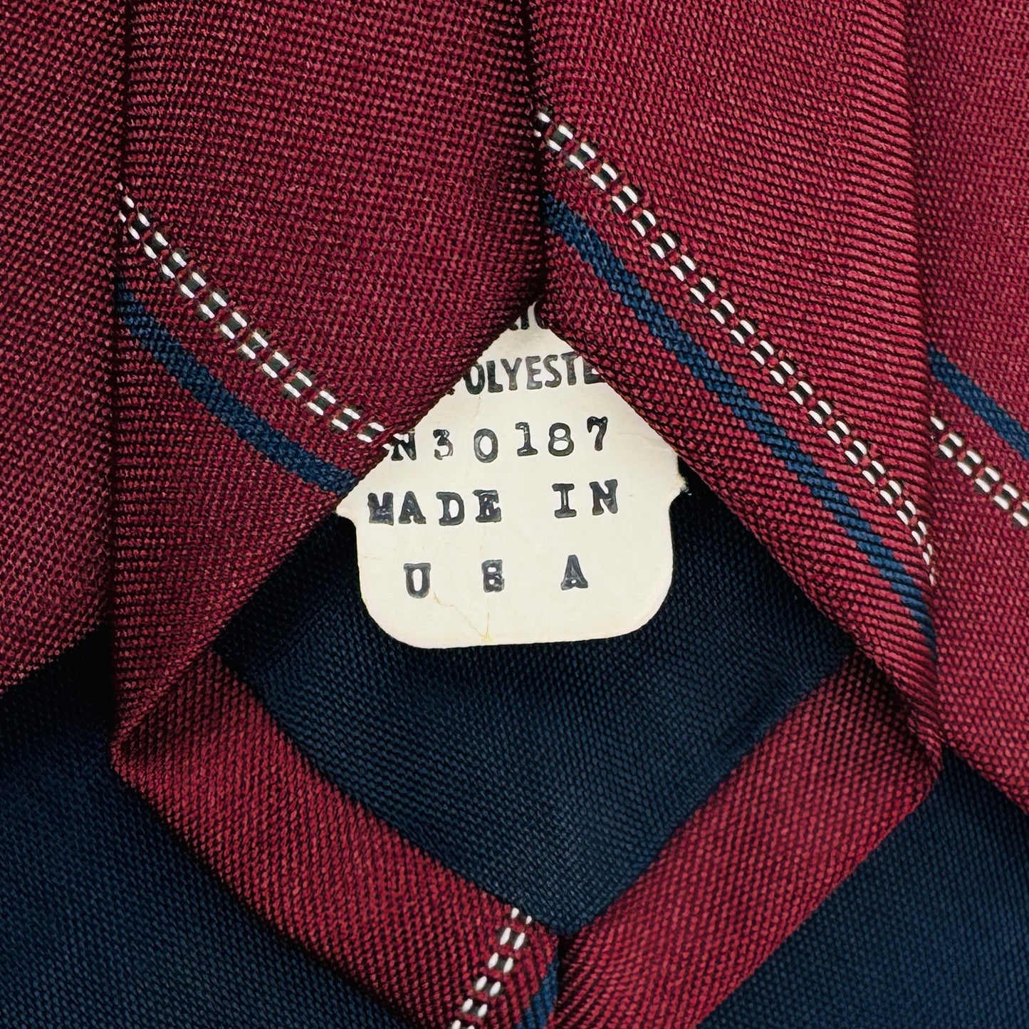 Yves Saint Laurent Maroon 'Diagonal Stripes' Tie (Size Regular)