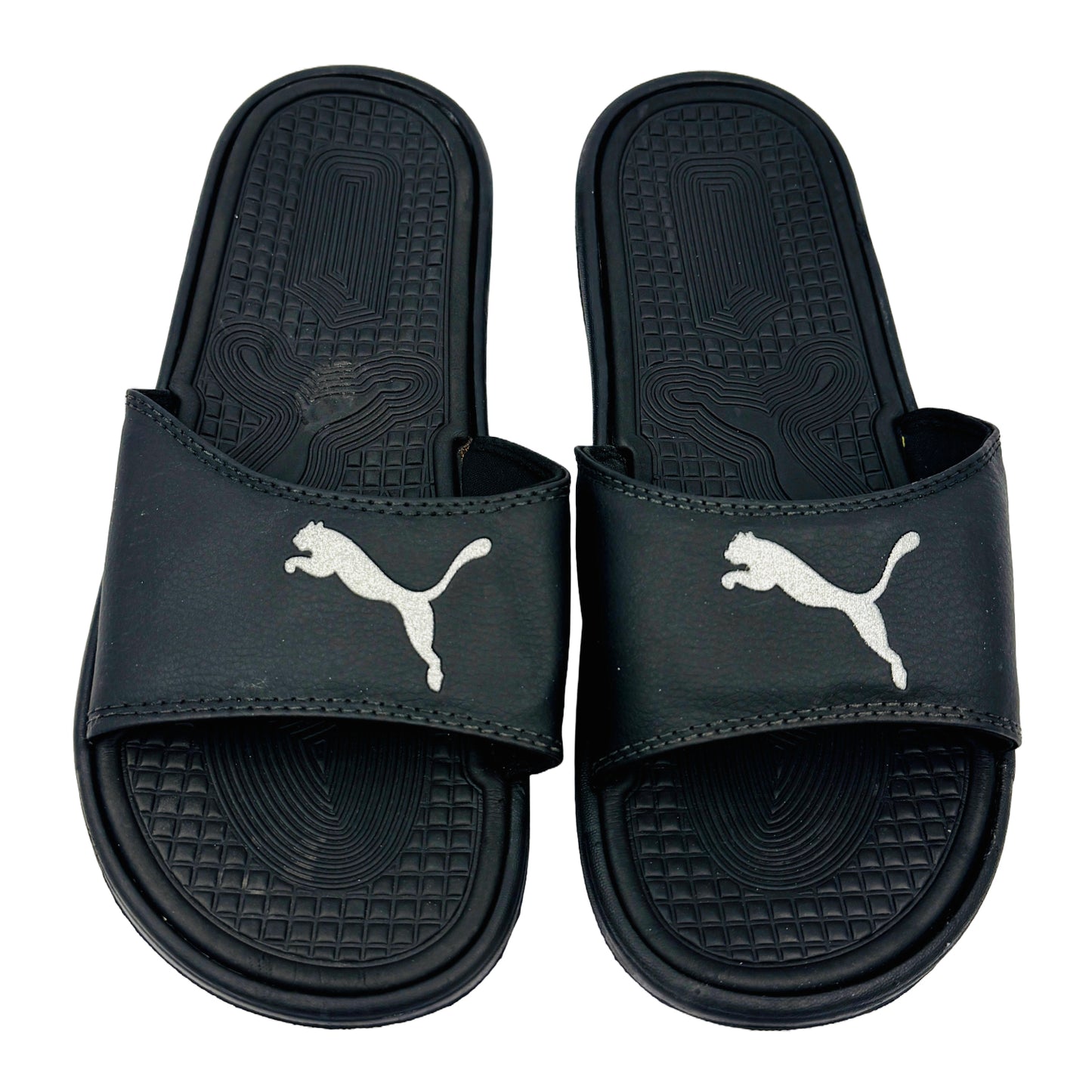 Front image of Puma Cat Sport Glitter Slippers (Size 43/43.5) - 371017_01