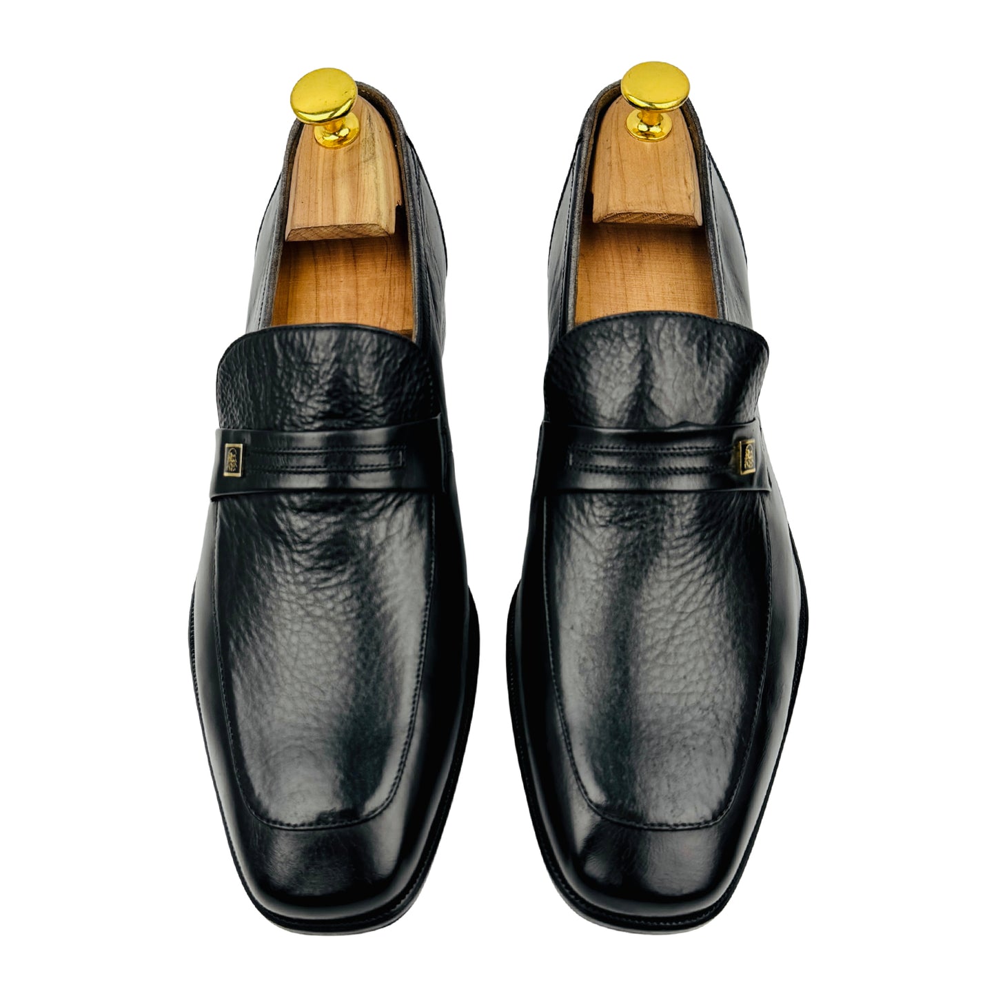 Leonardo Leather Buckle Strap Loafers (Size 40/40.5)