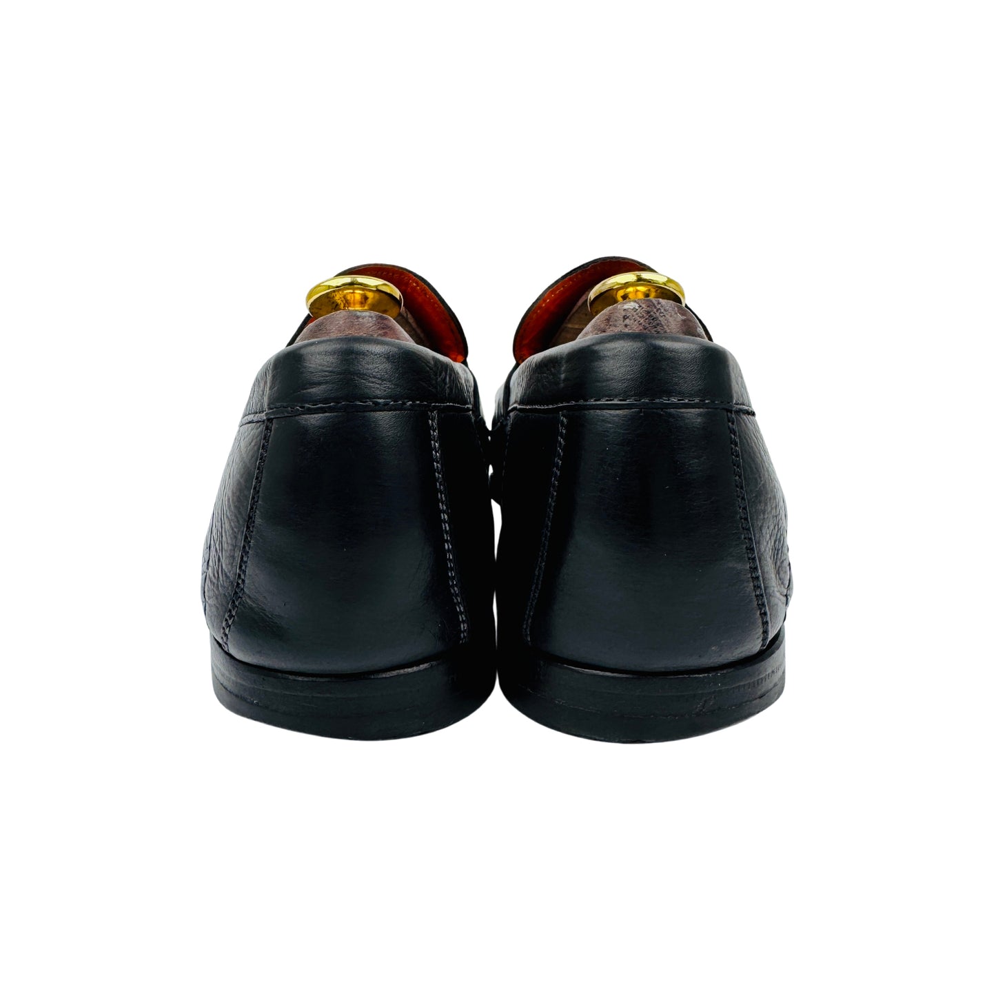 Santoni Men's Black Leather Loafers (Size 43/43.5)
