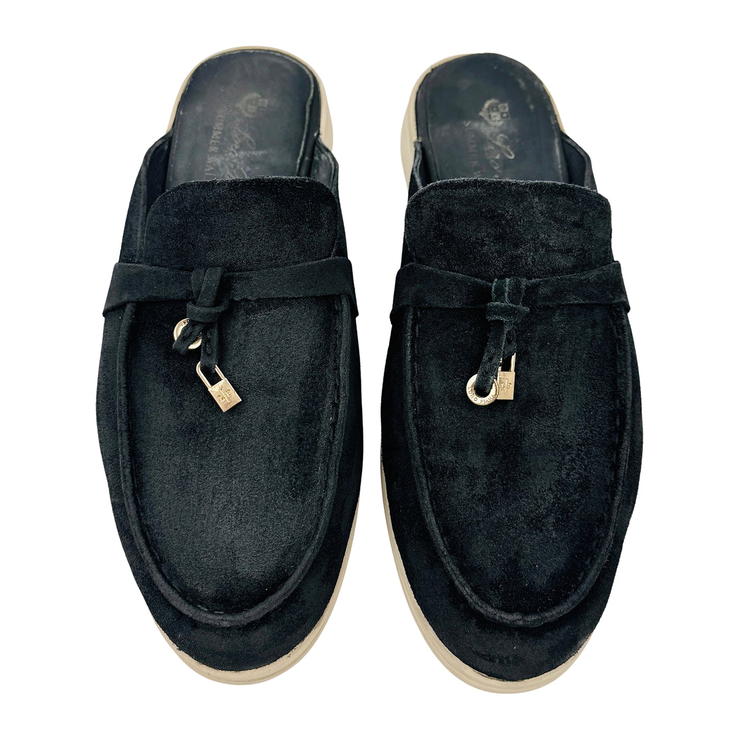 Loro Piana Babouche Charms Walk Tassel Mule Loafers (Size 41)