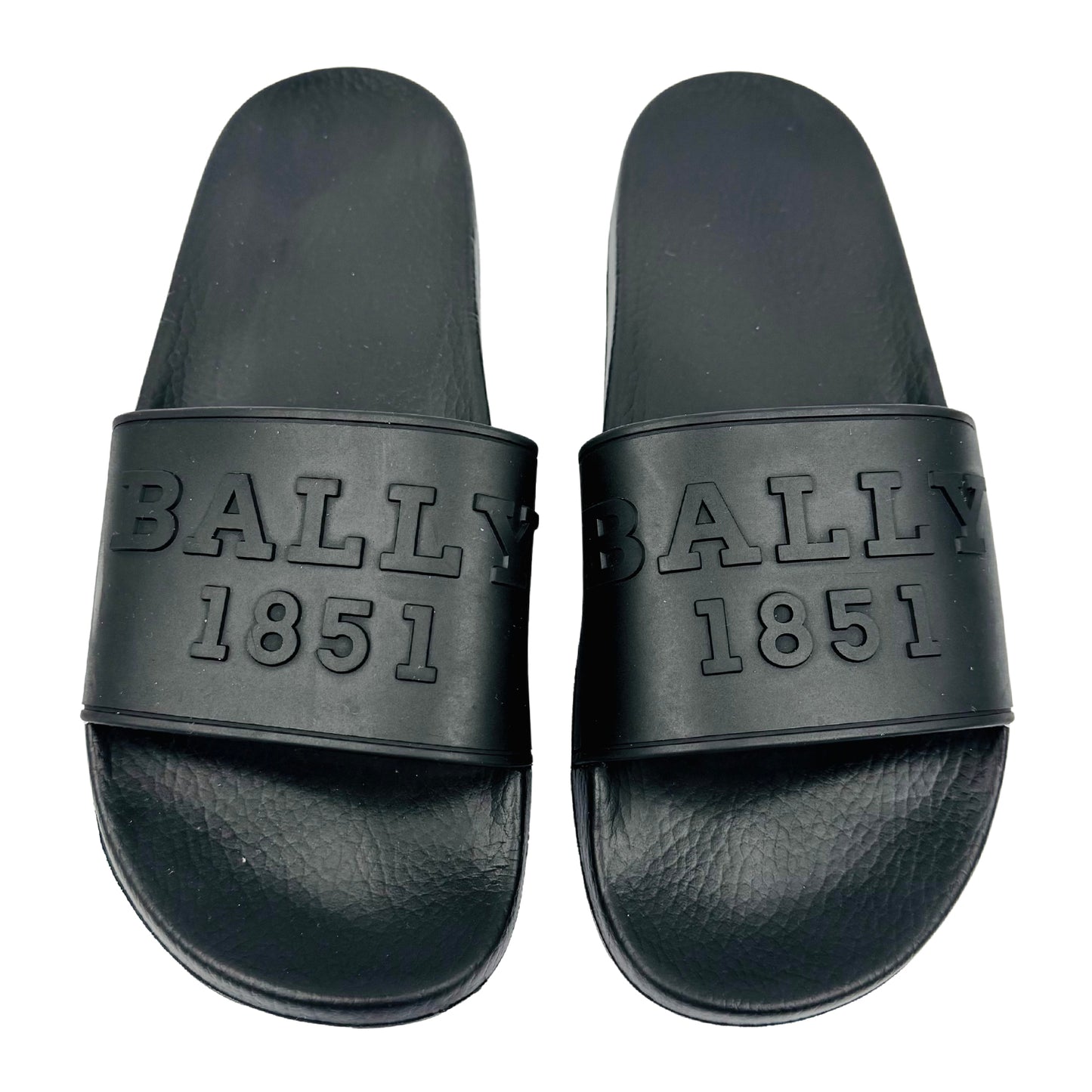 Bally Men's Slaim Black Slides (Size 44)
