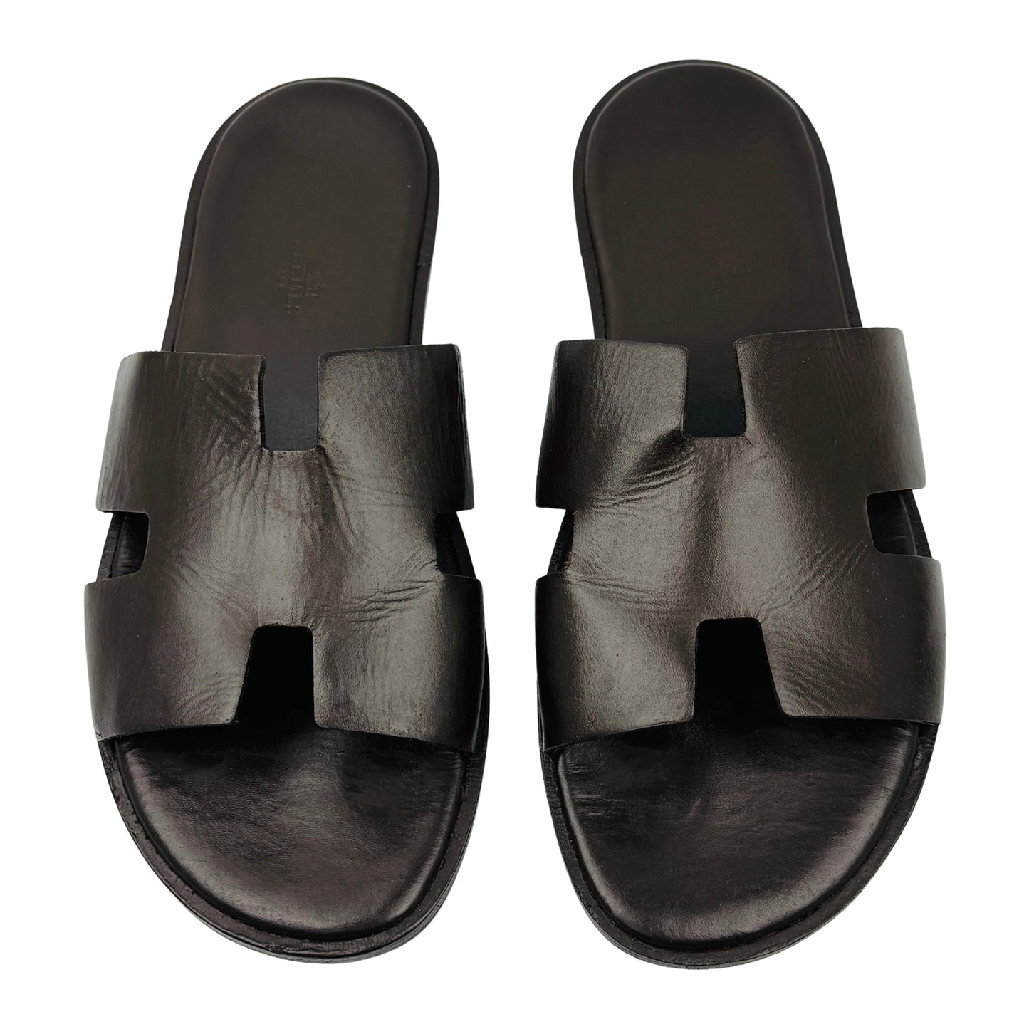 Hermès Izmir 'Dark Chocolate Brown' Slides (Size 43/44)