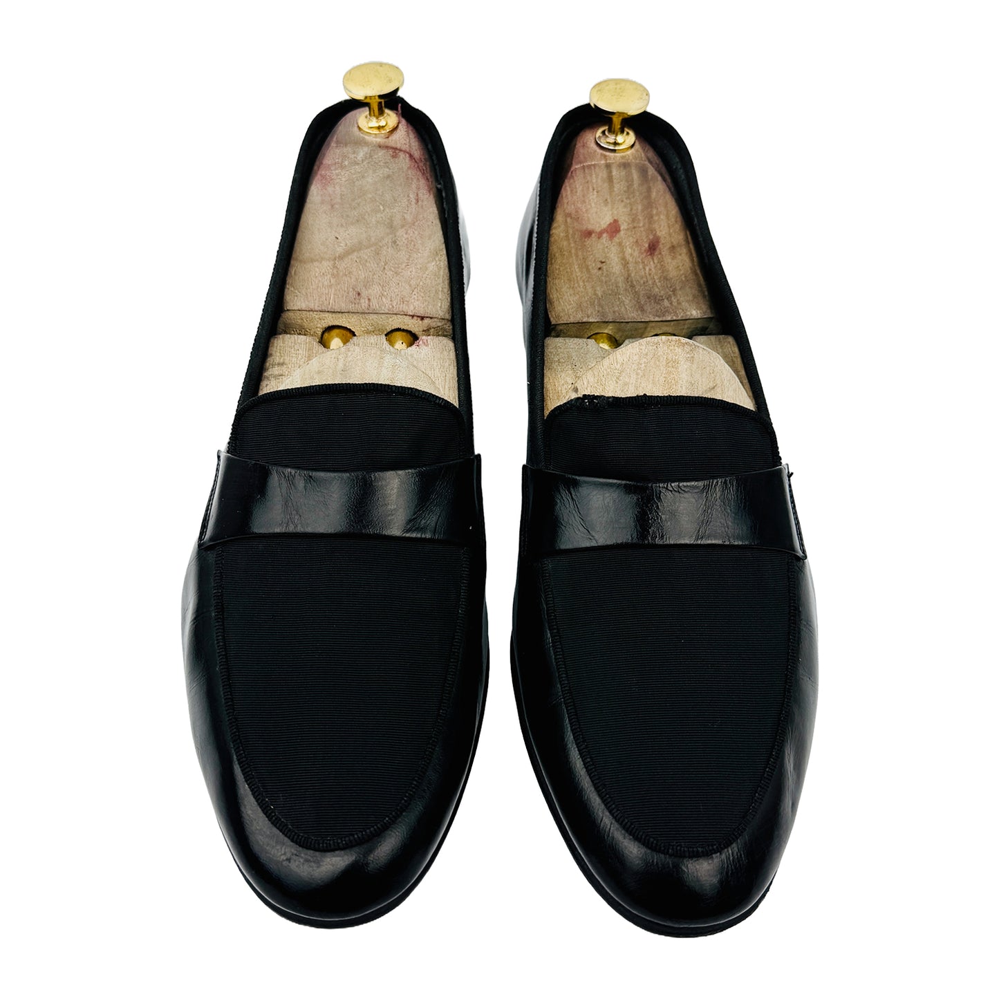 Front image of Salvatore Ferragamo Tuxedo Penny Loafers (Size 43)