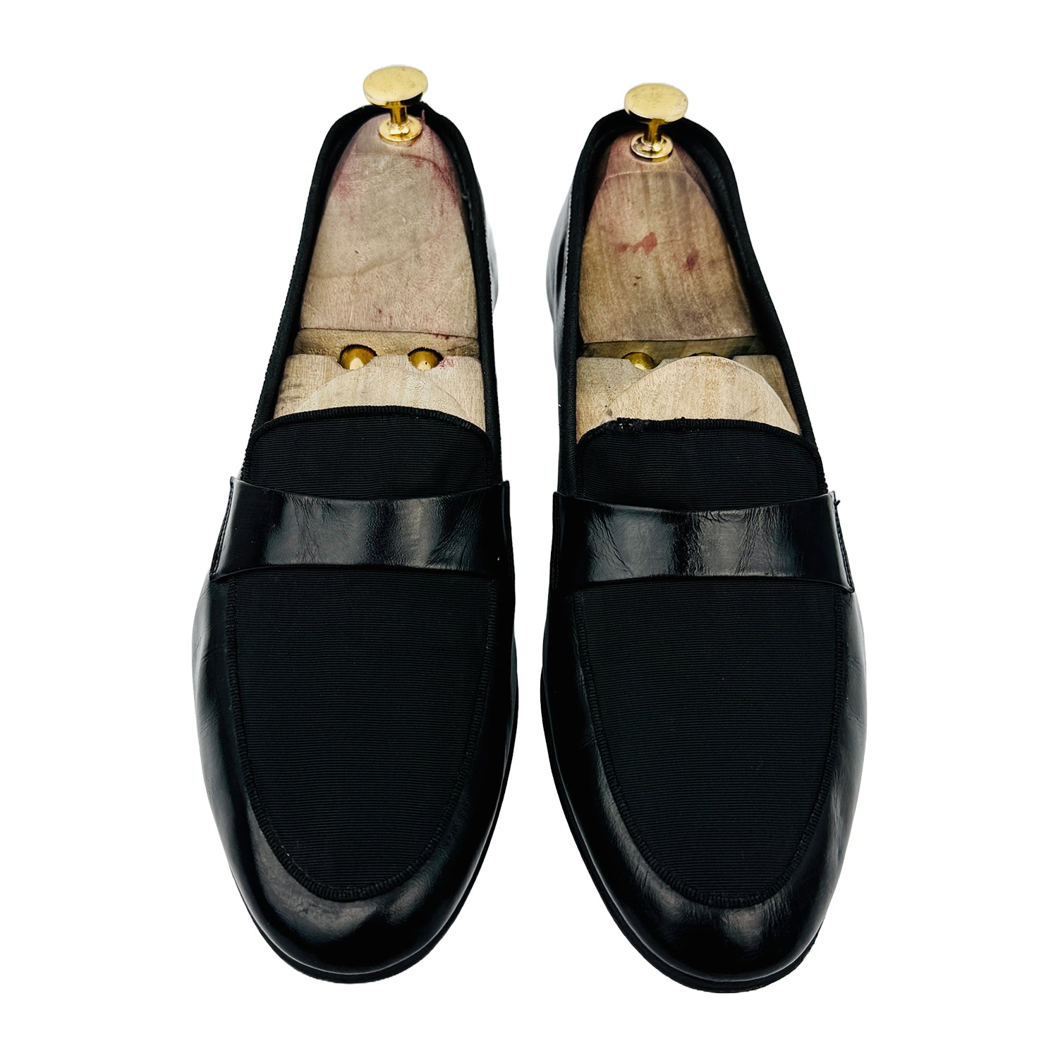 Front image of Salvatore Ferragamo Tuxedo Penny Loafers (Size 43)