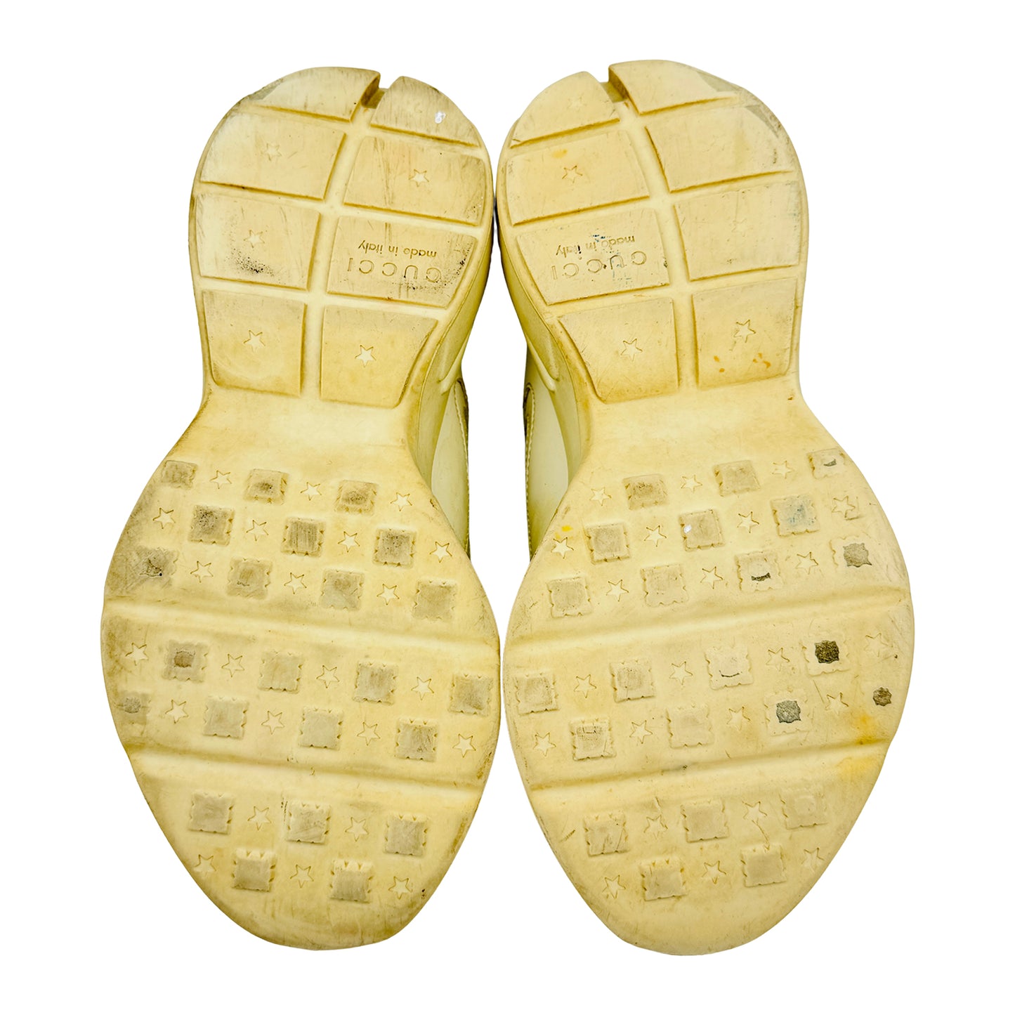 Gucci Rhyton Off-White Leather Sneakers (Size 41.5)