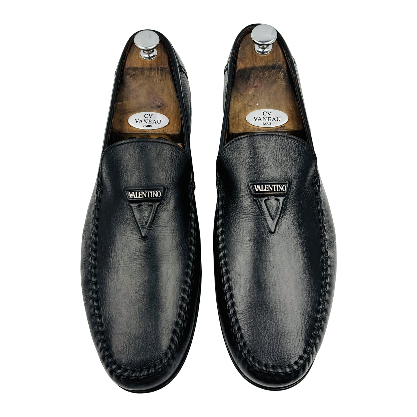 Valentino Men's V-Logo Black Loafers (Size 45/45.5)