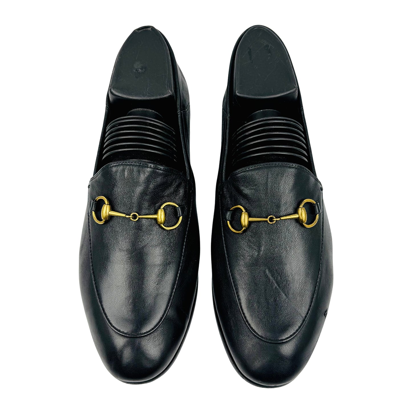 Gucci Jordaan Black Leather Loafers (Size 38/38.5)