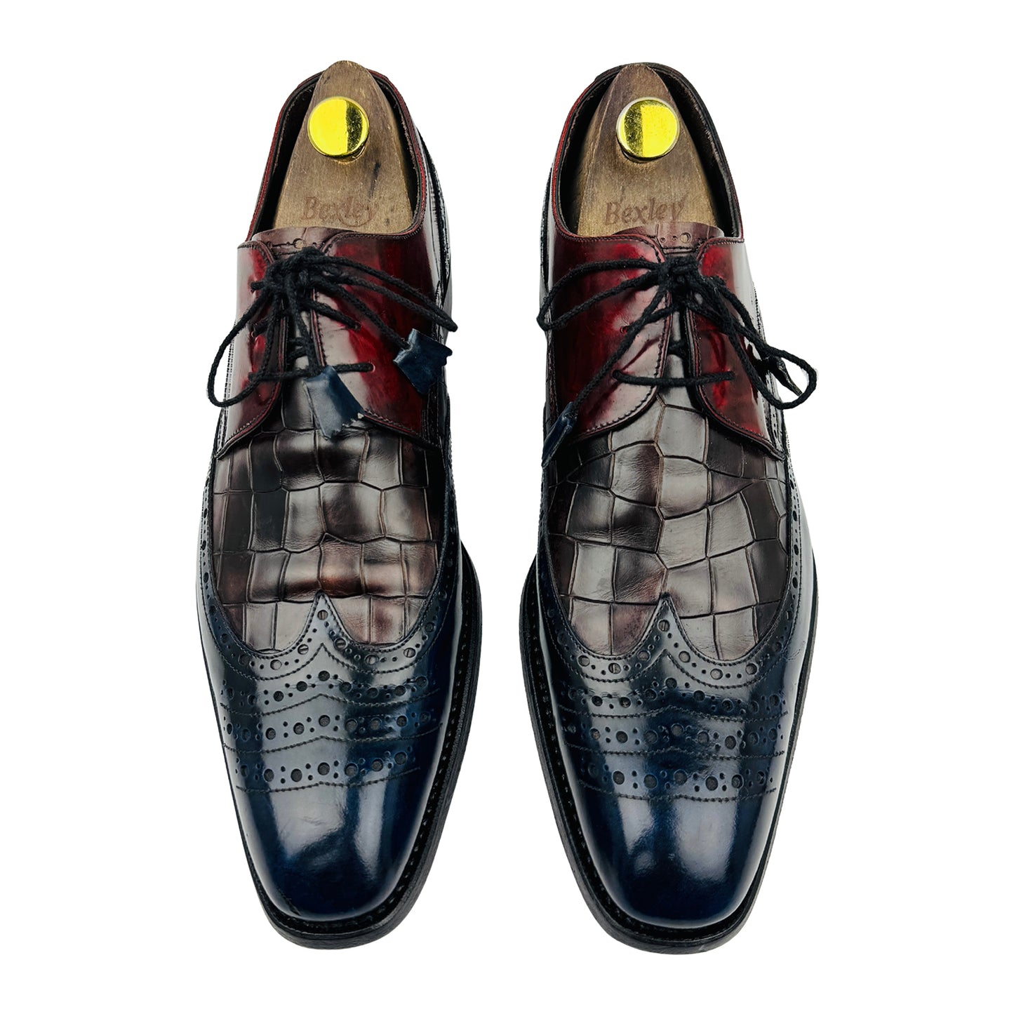 Harris Firenze Croc-Embossed Derby Shoes (Size 43)