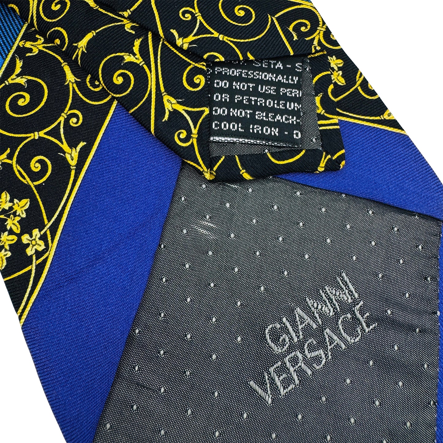 Gianni Versace Blue 'Plaid Pattern' Tie (Size Regular)