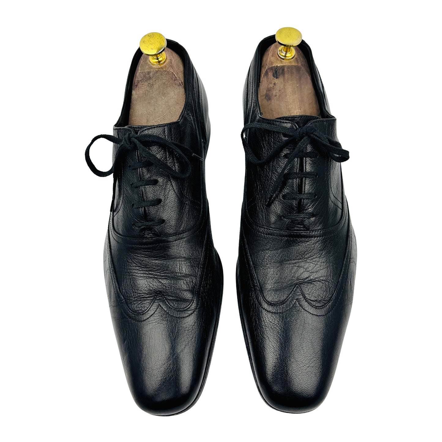 Gucci Men's Black Leather Oxfords (Size 42.5)