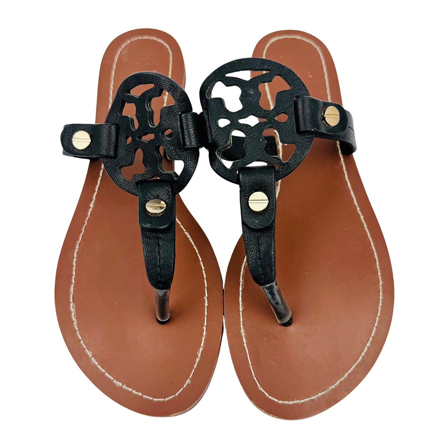 Tory Burch Women's Miller 'Black Brown' Slippers (Size 38)