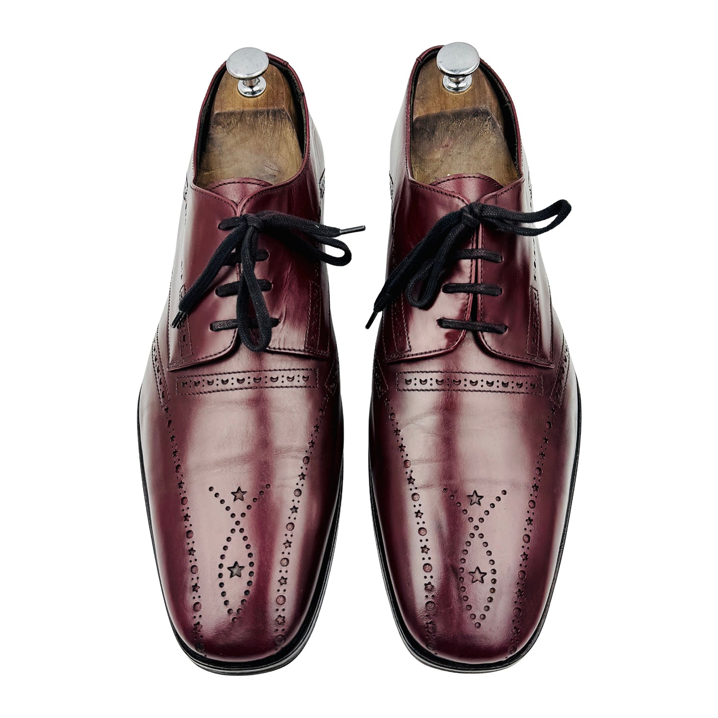 Kenzo Men's Maroon Leather Oxfords (Size 45)