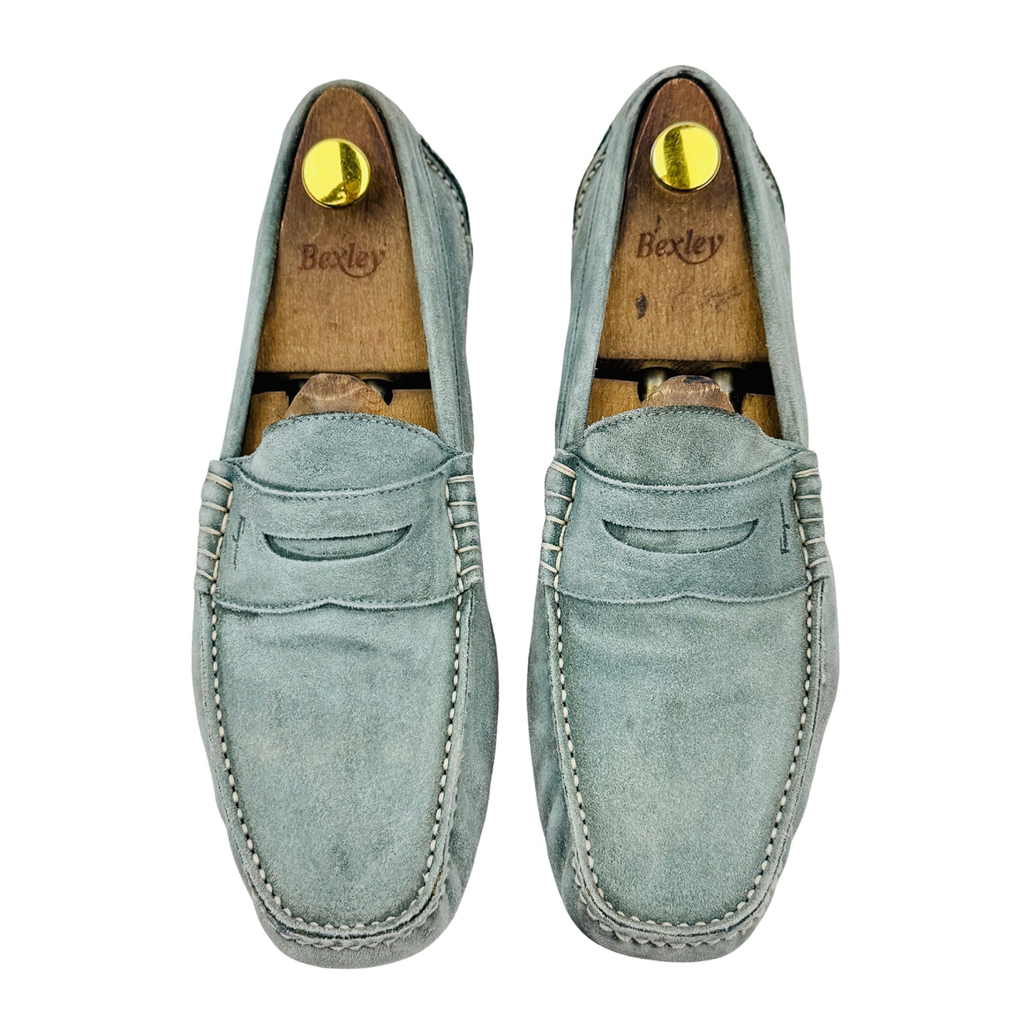 Salvatore Ferragamo 'Sage Green' Penny Loafers (Size 42.5)