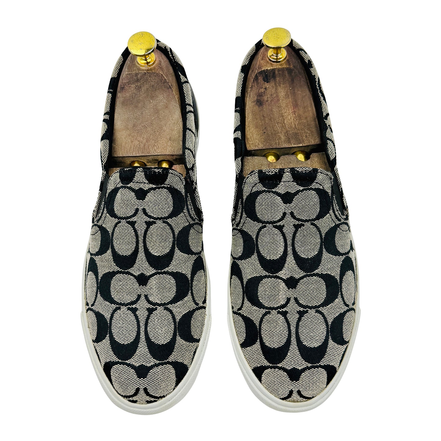 Coach Allegra 'Black Beige' Jacquard Shoes (Size 40/40.5)