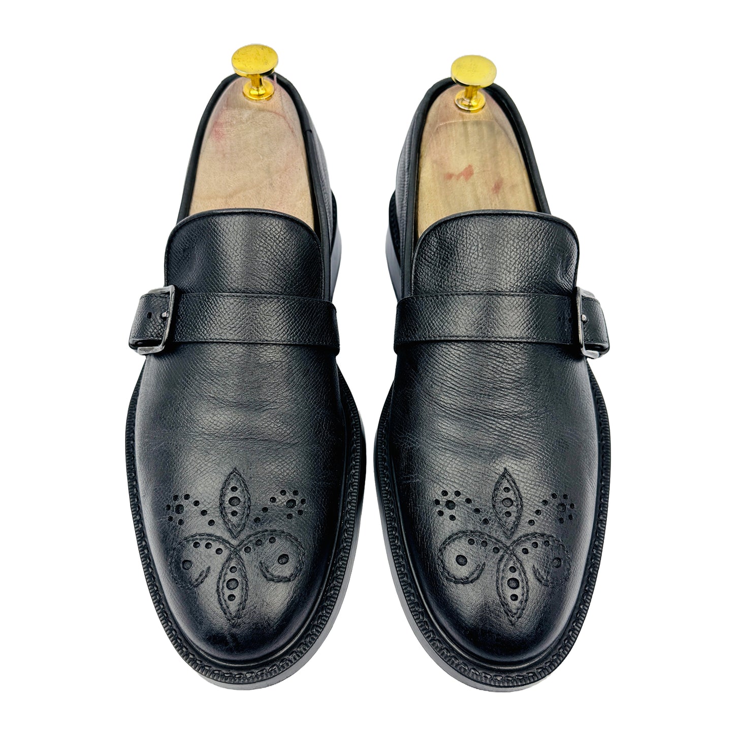 Front image of Tod's Men's Monkstrap Textured Leather Loafers (Size 41/41.5)