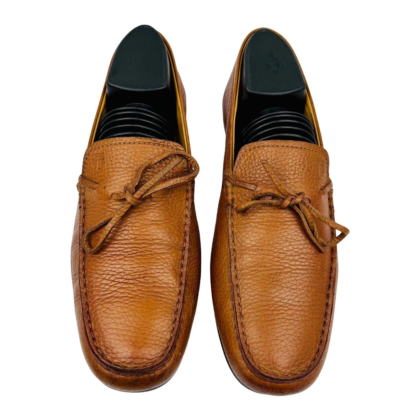 Tod's Men's Brown Pebbled Leather Loafers (Size 41)