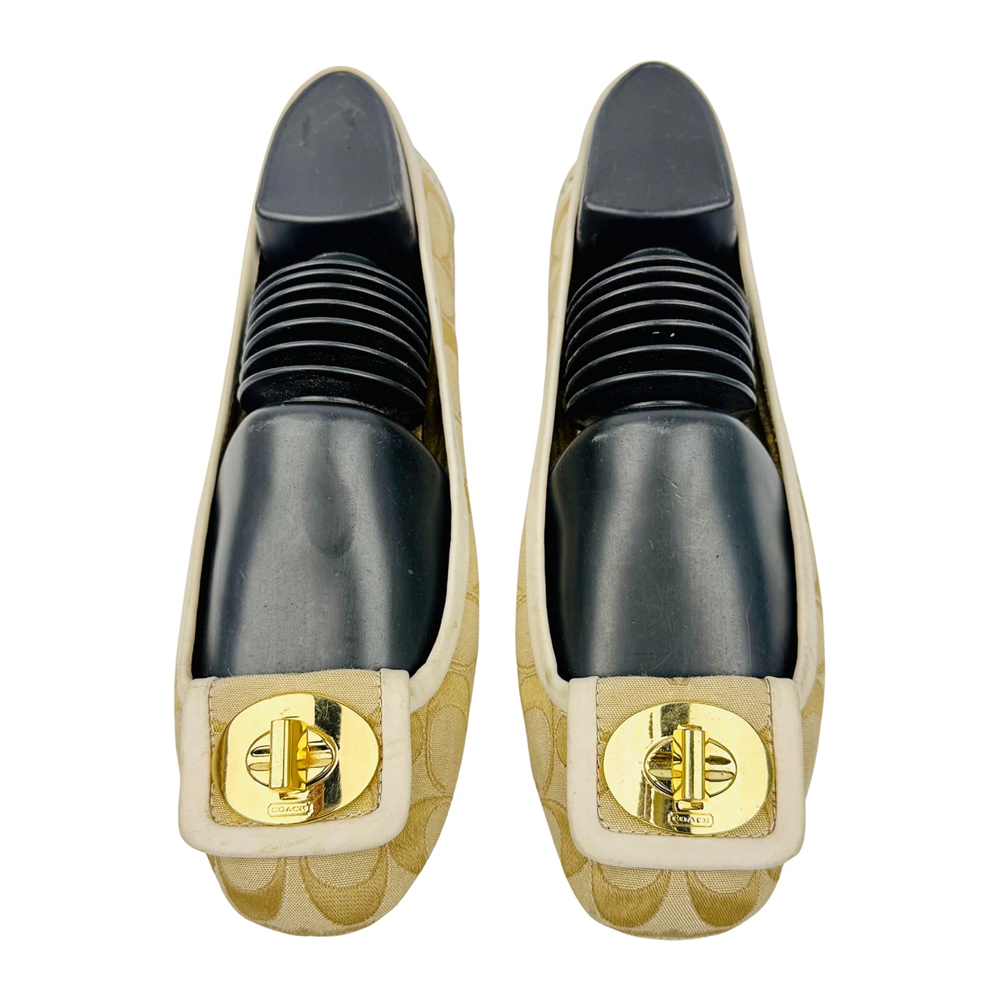 Coach Women's Signature Monogram Canvas Ballet Flats (Size 40)