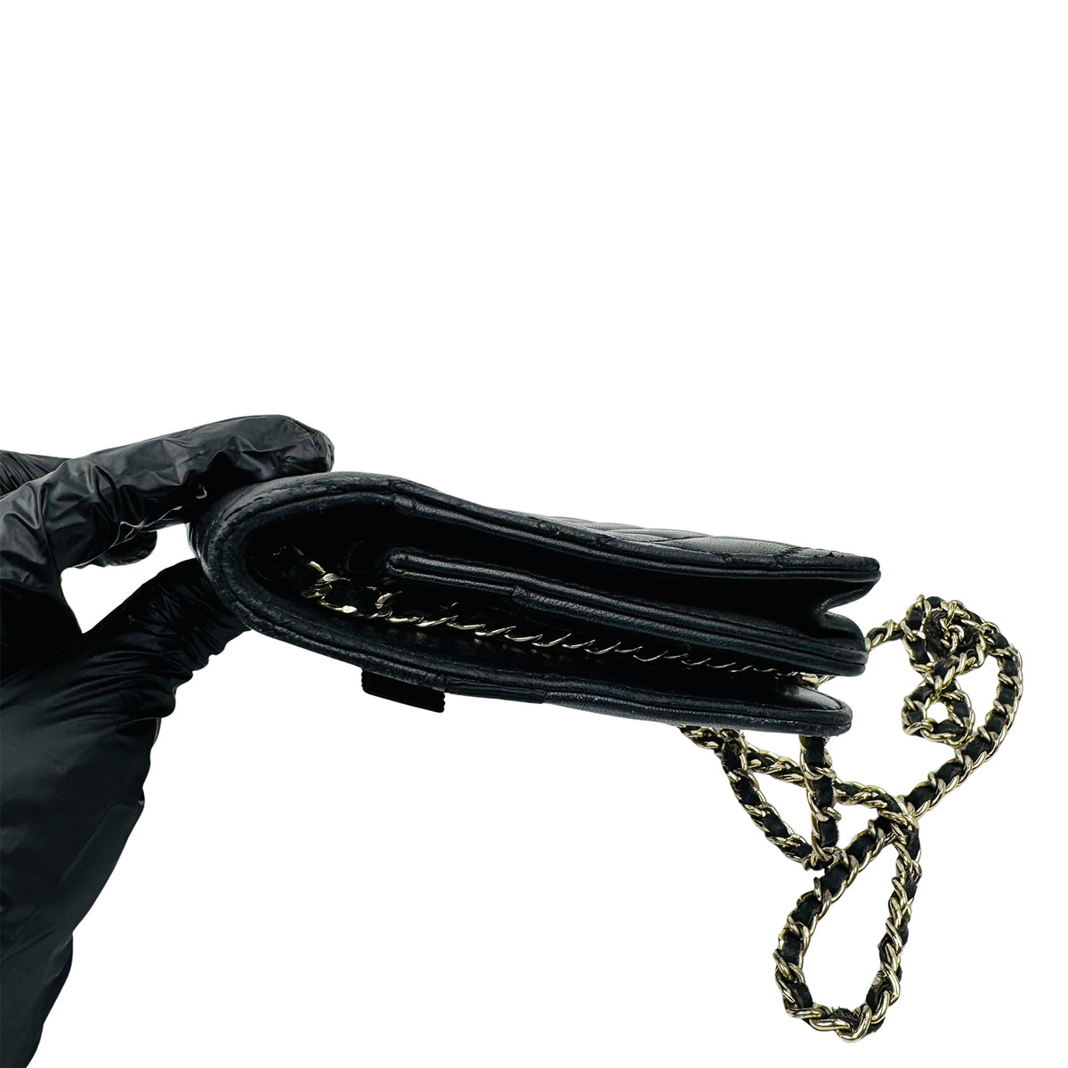 Chanel Quilted Ribbon Wallet On Chain Pouch