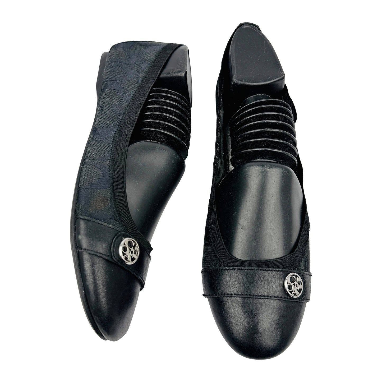 Coach Chelsea Black Cap-Toe Ballet Flats (Size 40/40.5)