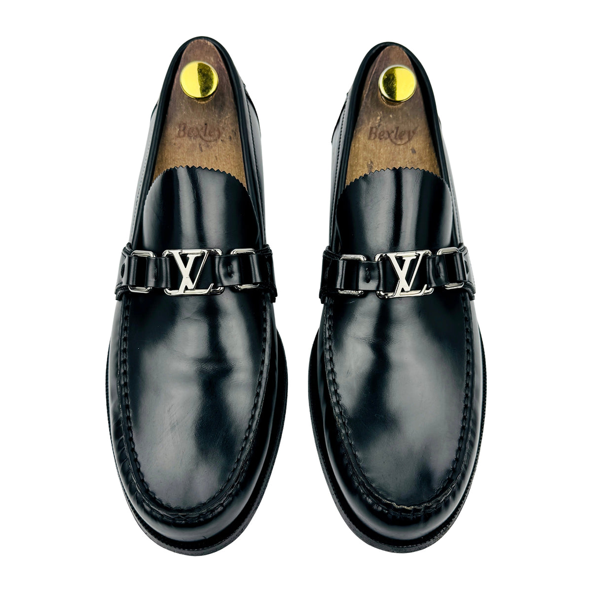 Louis Vuitton Major Black Leather Loafers (Size 43/43.5)