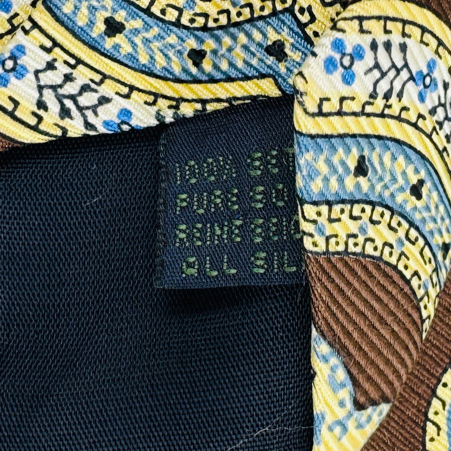 Henry Brian Brown 'Floral Pattern' Tie (Size Regular)