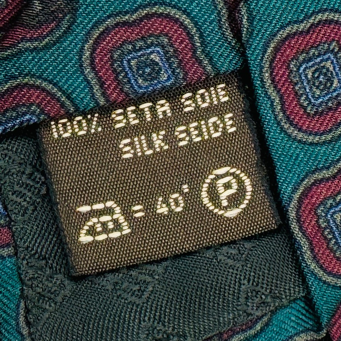 Givenchy Teal Green 'Geometric Pattern' Tie (Size Regular)