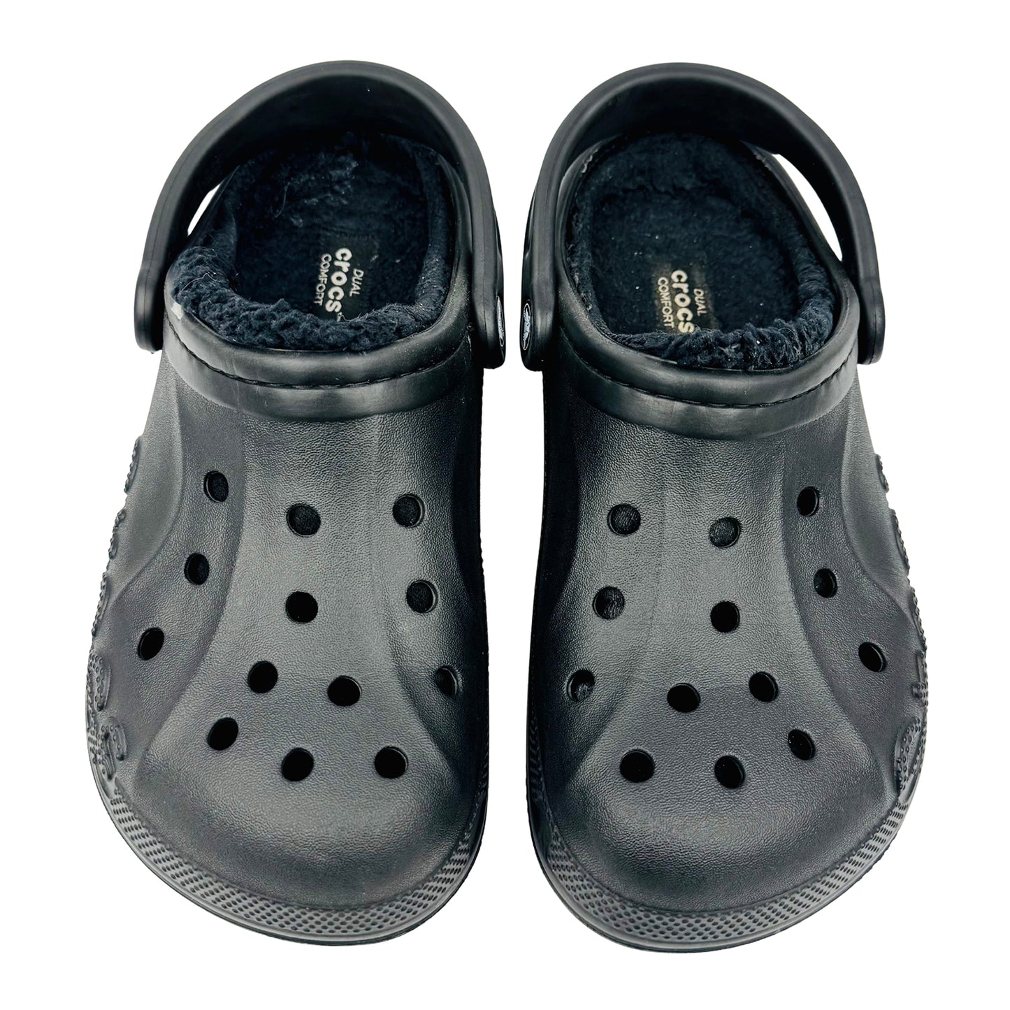 Crocs Unisex Baya Lined Black Clogs (Size 38)