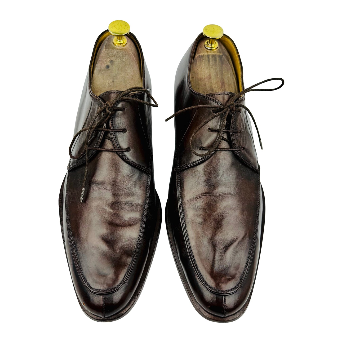 Lottusse Men's Brown Spain Made Oxfords (Size 42)