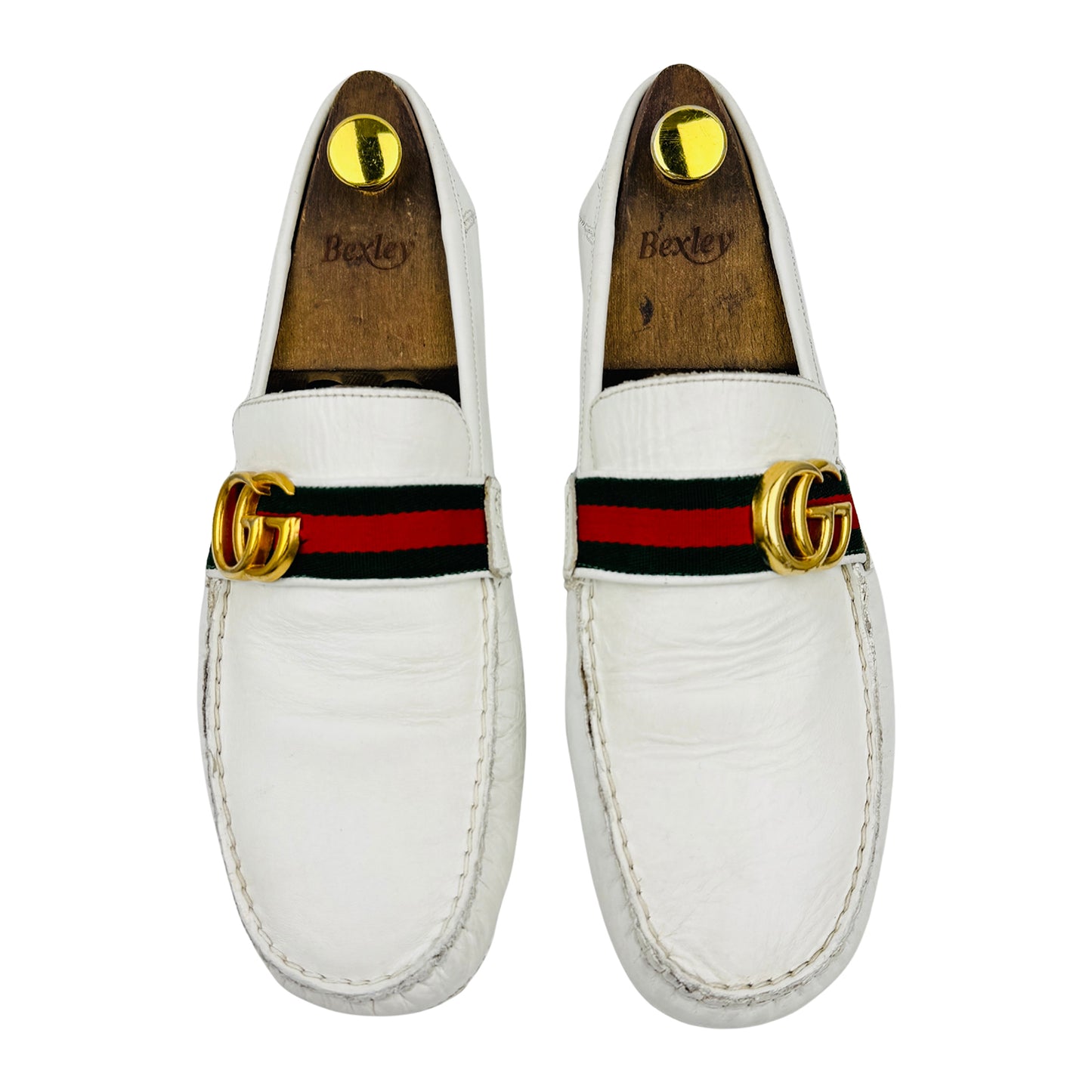 Gucci Men's Interlocking G White Leather Loafers (Size 42.5)