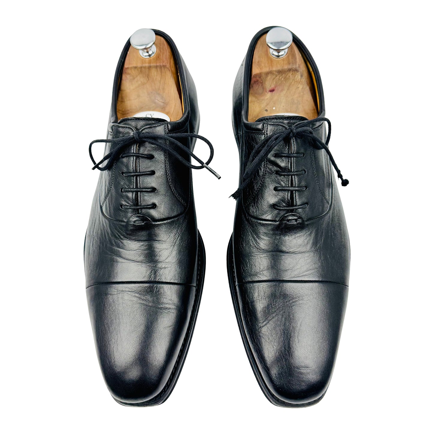 Magnanni Federico Leather Black Oxfords (Size 45/45.5) - 12654