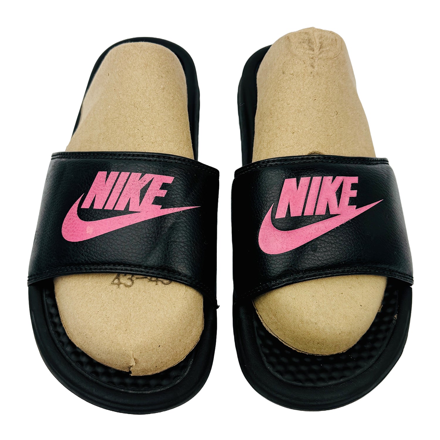 Front image of Nike Benassi JDI Black Slides (Size 40.5) - 343881-061